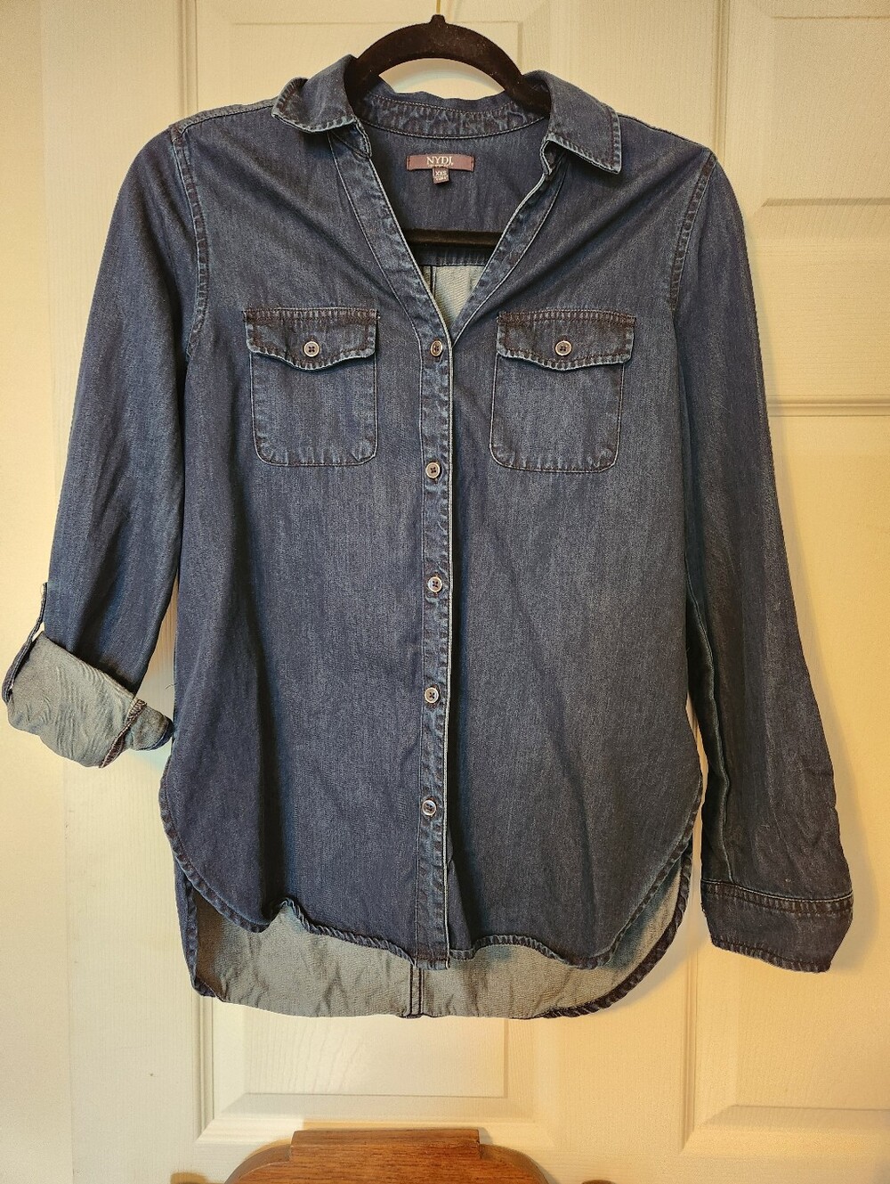 NYDJ denim shirt, sz XXS
